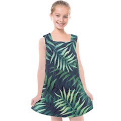 Green Leaves Kids  Cross Back Dress by goljakoff
