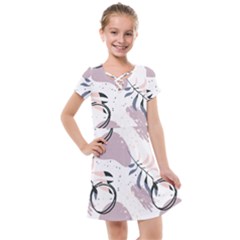 Tropical Floral Pattern Kids  Cross Web Dress by designsbymallika