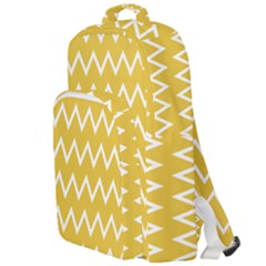 Chevroncolorsblancjaune76 Double Compartment Backpack