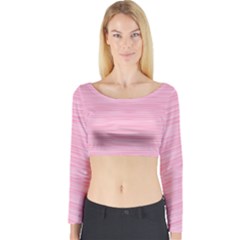 Pink Knitted Pattern Long Sleeve Crop Top by goljakoff