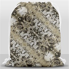 Vintage Ornate Interlace Pattern Drawstring Bag (large) by dflcprintsclothing
