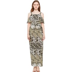 Vintage Ornate Interlace Pattern Draped Sleeveless Chiffon Jumpsuit by dflcprintsclothing