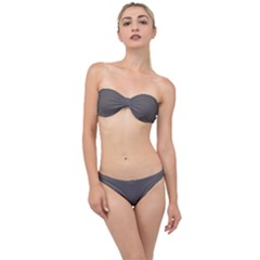 Carbon Grey Classic Bandeau Bikini Set by FabChoice