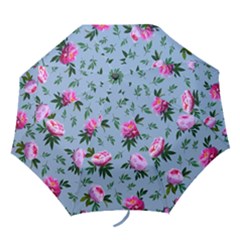 Delicate Peonies Folding Umbrellas by SychEva