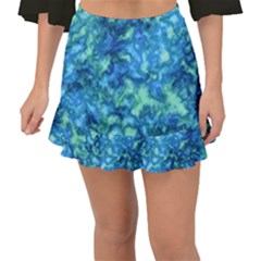 Deep Blues Fishtail Mini Chiffon Skirt by AlkaravanCreations