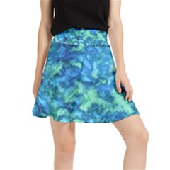 Deep Blues Waistband Skirt by AlkaravanCreations