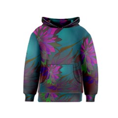 Evening Bloom Kids  Pullover Hoodie by LW323