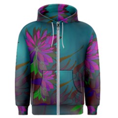 Evening Bloom Men s Zipper Hoodie by LW323