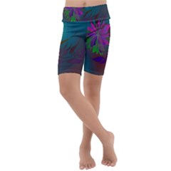 Evening Bloom Kids  Lightweight Velour Cropped Yoga Leggings