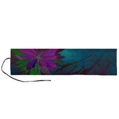Evening Bloom Roll Up Canvas Pencil Holder (l) by LW323