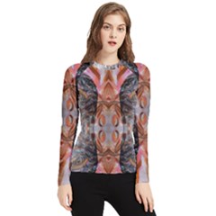 Abstract Marbling Symmetry Women s Long Sleeve Rash Guard by kaleidomarblingart