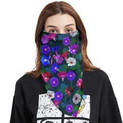 Watercolor Flowers  Bindweed  Liana Face Covering Bandana (triangle) by SychEva