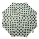 Weed at white, ganja leafs pattern, 420 hemp regular theme Hook Handle Umbrellas (Large) View1