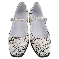 Black And White Grunge Abstract Print Women s Mary Jane Shoes by dflcprintsclothing