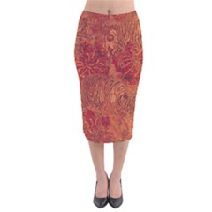 Animalprintfnl1 Velvet Midi Pencil Skirt