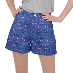 Branches With Peach Flowers Ripstop Shorts by SychEva