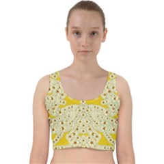 Sunshine Colors On Flowers In Peace Velvet Racer Back Crop Top by pepitasart