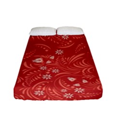 Folk Floral Pattern  Flowers Abstract Surface Design  Seamless Pattern Fitted Sheet (full/ Double Size) by Eskimos