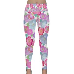 Bright, Joyful Flowers Lightweight Velour Classic Yoga Leggings by SychEva