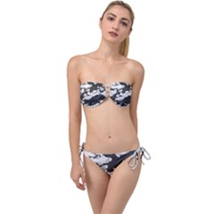 Cumulus Abstract Design Twist Bandeau Bikini Set
