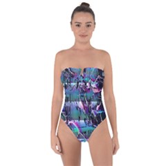 Technophile s Bane Tie Back One Piece Swimsuit by MRNStudios