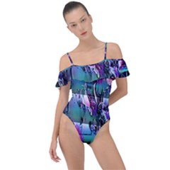 Technophile s Bane Frill Detail One Piece Swimsuit by MRNStudios