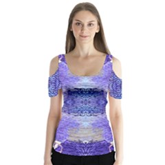 Underwater Vibes Butterfly Sleeve Cutout Tee 