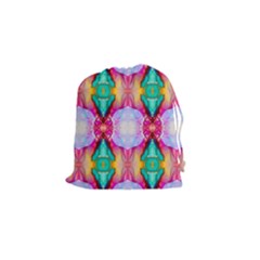 Colorful Abstract Painting E Drawstring Pouch (small)