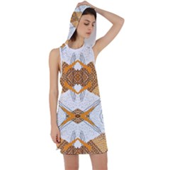 Abstract African Pattern Racer Back Hoodie Dress by gloriasanchez