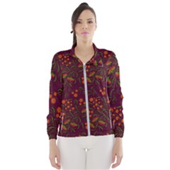 Folk Floral Art Pattern  Flowers Abstract Surface Design  Seamless Pattern Women s Windbreaker by Eskimos