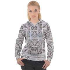 Monochrome Module Pattern Iv Women s Overhead Hoodie by kaleidomarblingart