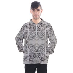 Monochrome Module Pattern Iv Men s Half Zip Pullover by kaleidomarblingart
