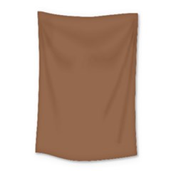 Caramel Cafe Brown Small Tapestry by FabChoice