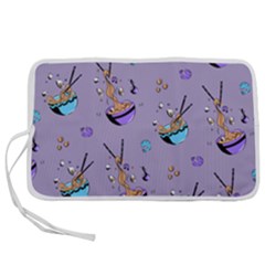 Japanese Ramen Sushi Noodles Rice Bowl Food Pattern Pen Storage Case (s) by DinzDas