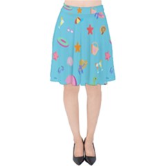 Summer  Beach  The Sun Velvet High Waist Skirt by SychEva