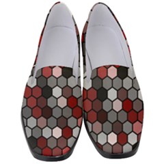 Hexagonal Blocks Pattern, Mixed Colors Women s Classic Loafer Heels by Casemiro