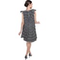 Abstract spirals, spiral abstraction, gray color, graphite Tie Up Tunic Dress View2
