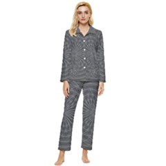 Abstract Spirals, Spiral Abstraction, Gray Color, Graphite Womens  Long Sleeve Pocket Pajamas Set by Casemiro