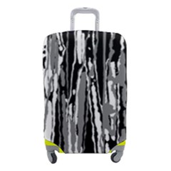 Black And White Abstract Linear Print Luggage Cover (small)