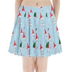 Funny Mushrooms Go About Their Business Pleated Mini Skirt by SychEva