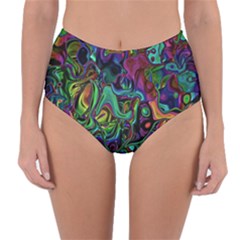 Brain Melt Reversible High-waist Bikini Bottoms by MRNStudios