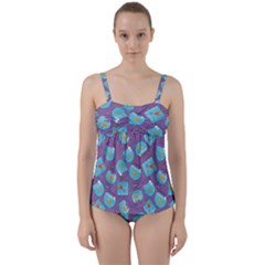 Aquarium With Fish And Sparkles Twist Front Tankini Set by SychEva