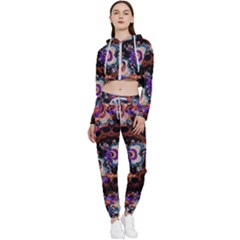 Viral Mandala Cropped Zip Up Lounge Set by MRNStudios