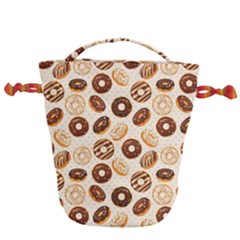 Chocolate Donut Love Drawstring Bucket Bag by designsbymallika