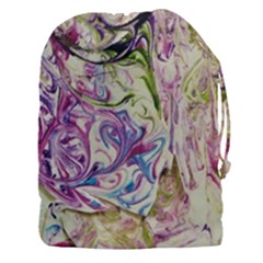 Abstract Swirls Iv Drawstring Pouch (3xl) by kaleidomarblingart