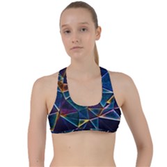 Broken Bubbles Criss Cross Racerback Sports Bra by MRNStudios