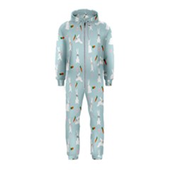 Funny And Funny Hares  And Rabbits In The Meadow Hooded Jumpsuit (kids) by SychEva