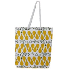 Juicy Yellow Pear Full Print Rope Handle Tote (large) by SychEva