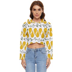Juicy Yellow Pear Women s Lightweight Cropped Hoodie by SychEva