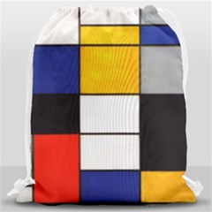 Composition A By Piet Mondrian Drawstring Bag (large) by maximumstreetcouture